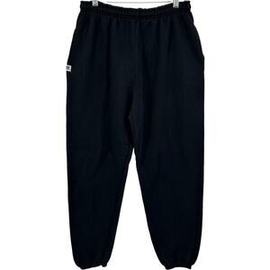 VTG 90s Men's Black Russell Athletic Blank Fleece Baggy Sweatpants Joggers Sz M
